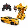 Family Smiles RC Transforming Robot Car for Kids Remote Control Toy Gift Boys 8-13 Yellow view 1