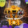 Family Smiles RC Transforming Robot Car for Kids Remote Control Toy Gift Boys 8-13 Yellow view 4
