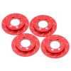 AMONIDA RC Brake Caliper, Aluminum Alloy Simulation Wheel Brake Disc, Exquisite Appearance Caliper with Durable Design, Ideal for 1/10 RC Crawler Car Axial SCX10 (Red) view 1