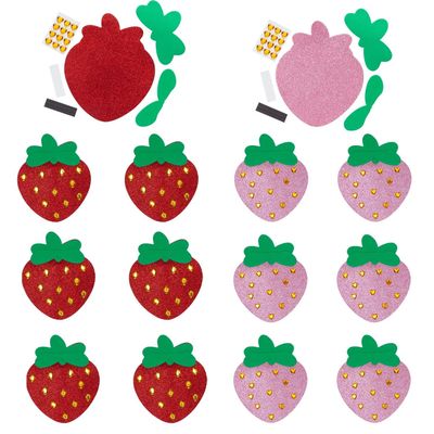 Fun Express 5" x 6" Love in Bloom Strawberry Magnet Craft Kit - Makes 12