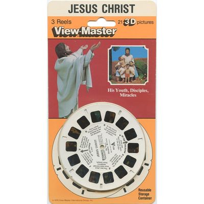 3Dstereo Jesus Christ - His Youth, Disciples, Miracles - Bible Story - Compatible to View-Master - 3 Reel Set on Card - NEW