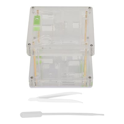 Acrylic Nest House Transparent Castle Villa Farm Educational Toy for Kids Observation of Feeding Acrylic Material 10x10x9cm