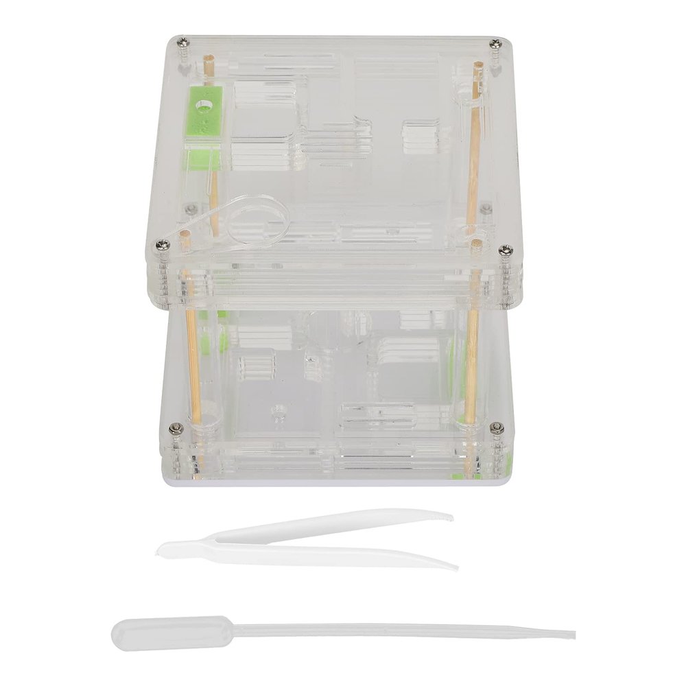 Acrylic Nest House Transparent Castle Villa Farm Educational Toy for Kids Observation of Feeding Acrylic Material 10x10x9cm