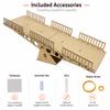 ZELIYOON RC Crawler Seesaw Obstacle Ramp, Balance Board Course Accessory for 1/18 1/24 Scale RC Crawler Cars, Detachable Tabletop Rock Crawling Obstacle view 3