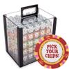 Playzaic Pick Your Chips | Monte Carlo 1000-piece Acrylic Poker Chip Case | 13.5-gram Heavy Clay Composite Set | Custom Build Your Casino Chips for Tournament or Cash Game, Texas Holdem or Blackjack view 1