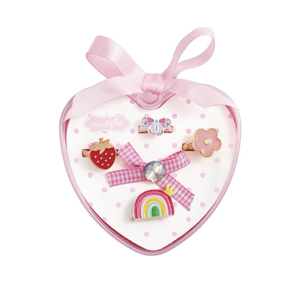 Mud Pie Kids' Heart Ring Set