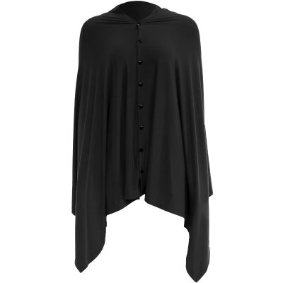 WATIIFUFU Multifunctional Nursing Cover Breastfeeding Shawl Cotton Nursing Privacy Cover with Button Black for Moms Suitable for Outdoor and Indoor Use