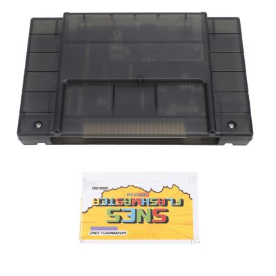 3000 in 1 V1.0 Game Cartridge with 8GB Memory Card for SNES Console, Supports FAT16 FAT32 File System, Automatic Save Function, Compatible with USA SNES Systems (Transparent Black)
