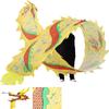 9FjB4sL Colourful Dragon Dance Silk Staff Dragon Dance Ribbon Elderly Adult Youth Spiral Practice Ribbon(Yellow,8m/26ft) view 1
