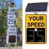 Solar Powered LED Speed Limit Sign 20"x27"/24"x35" - Weatherproof Radar Feedback Display for Neighborhood Traffic Safety, Vehicle Speed Monitoring, Enhanced Road Safety view 1