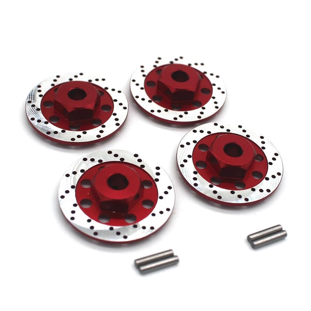 Rc Toys Repair Parts For Hyper Go 14301 14302 14303 14209 14210 1/14 Wheel Hex Hub Disc Brake 12MM Model Accessory Replace Modified Upgrade Parts(Red)
