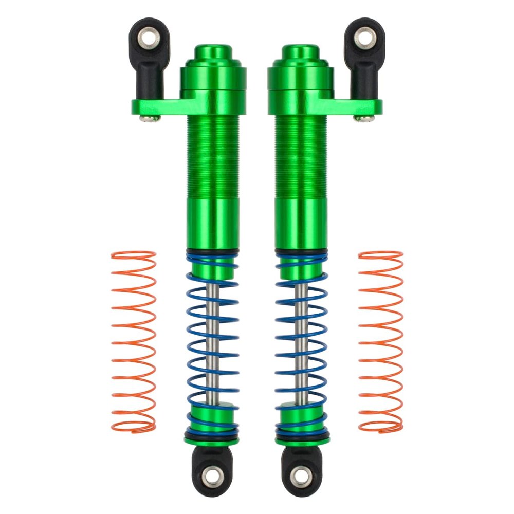LEWAGH 80-100mm Shock Absorbers Adjustable Oil Filled for 1/10 RC Crawler Axial SCX10 SCX10 II TRX4 Aluminum Alloy Dampers(Green)