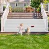 108" Wide Weatherproof Outdoor Retractable Baby Gates Extra Wide with Rust-Proof Stainless Steel Hardware& Waterproof Mesh, Reinforced 9 Ft Extra Long Retractable Dog Gate to Prevent Crawling Through view 1