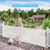 108" Wide Weatherproof Outdoor Retractable Baby Gates Extra Wide with Rust-Proof Stainless Steel Hardware& Waterproof Mesh, Reinforced 9 Ft Extra Long Retractable Dog Gate to Prevent Crawling Through view 2