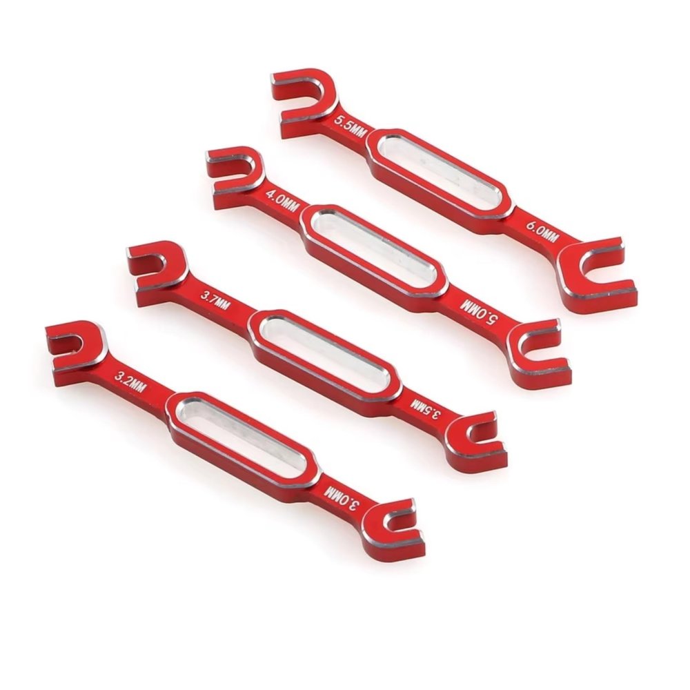 1 Set Aluminum Alloy RC Drift Car RV Ball Head Pull Rod Wrench Push Rod Wrench for RC Remote Control Car Repair Tool RC Accessories(Red)