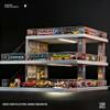 1:64 Die-Cast Car Display Case. Open-air Parking lot Scene with ramp Structure. Car Model Display Stand, Suitable for Hot Wheels Vehicles. (Gray) view 4