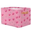 WNRRNW Rectangular Storage Bins Pink Hearts And Diamonds Collapsible Fabric Storage Basket Organizer with Handles for Nursery Bedroom Bathroom view 2