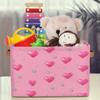 WNRRNW Rectangular Storage Bins Pink Hearts And Diamonds Collapsible Fabric Storage Basket Organizer with Handles for Nursery Bedroom Bathroom view 3