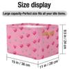WNRRNW Rectangular Storage Bins Pink Hearts And Diamonds Collapsible Fabric Storage Basket Organizer with Handles for Nursery Bedroom Bathroom view 4