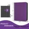 1000+ Pockets Trading Card Binder, 16 Pockets Trading Card Binder Ringless Side Loading Trading Card Album Folder for TCG,MTG,Sports Cards(Purple-1) view 2