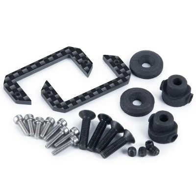 RC car Components Compatible with Axial for SCX10 III AXI03006 AXI03007 1/10 RC Car Upgrade Parts 2Pcs Carbon Fiber Pattern Servo Protection Kit