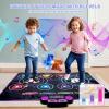 Luocute Double Dance Mat, Wireless Bluetooth Electronic Dance Pad with Built in Lighting Effects and Puzzle Games, Dual User Play Mat for Kids Adults Family view 2