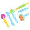 AYNEFY 6pcs Clay Dough Tools Kit Colorful Plastic Dough with Rolling Pin and Spatula for Toddlers Creativity and Sensory Play view 2