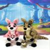 2pcs Cute Articulated 3D Printed Kangaroo with Removable Joey, Kicking Kangaroo Fidget Animal 4 Inches Wild Animal Fidget Toy AKANGAROO-2X view 2