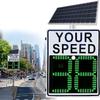 Solar-Powered LED Speed Limit Sign with Radar, 20"x27"/24"x35" Speed Detection Display for Neighborhoods, Solar Radar Speed Feedback Sign for Traffic Safety view 1