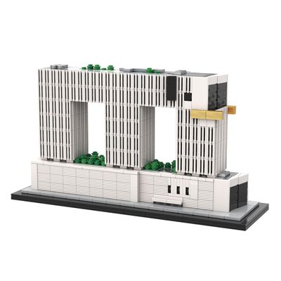 Aetheria Architecture Bangkok Skyline Landmark Building Bricks, 1:800 Modular Skyscraper Street View House Construction Home Deco Collection for Adult, Designed by SPBrix - 1047 Pieces