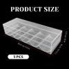 QCdeSoulBLV 5Pcs Clear Plastic Poker Chip Case Tray with Lid, Multi-Use Storage Display Case for Gambling Parties or Home, Plastic Tablecloth not Included view 2