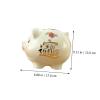 8 Inches Ceramic Piggy Bank for Boys and Girls, Chinese Unique Coin Saving Box Home Office Decoration view 2