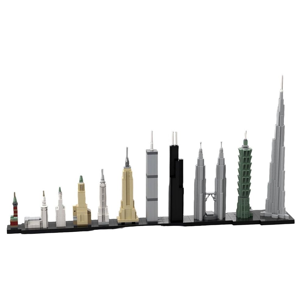 Aetheria Architecture World Skyscrapers Landmark Building Bricks, Modular Building Skyline Street View House Construction Home Deco Collection for Adult, Designed by SPBrix - 1332 Pieces