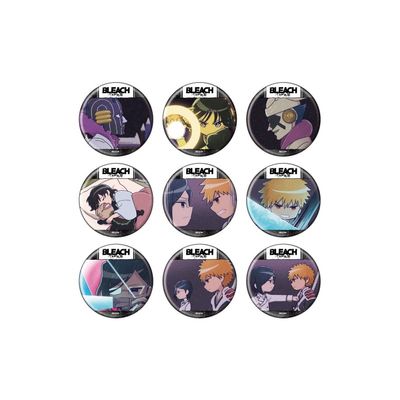 Bleach Millennium Blood War Edition 23 (Graph Art Illustration) Can Badge Complete Set of 9 Pieces Box