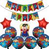 10PCS Fathers Day Super Dad Balloons Kit Fathers Day Balloons Happy fathers day Banner Super Dad Decorations Happy fathers day Decorations for Party 26 Inch Super Hero Balloon view 1