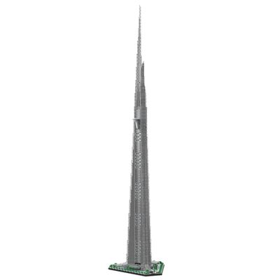 Aetheria Architecture Arabia Twer Skyscraper Landmark Building Bricks, 1:800 Modular Skyline Street View House Construction Home Deco Collection for Adult, Designed by SPBrix - 6112 Pieces