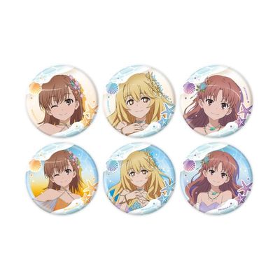 A Certain Science Super Electromagnetic Cannon T 26 Mermaid Dress Ver. (Illustrated Illustration), Can Badge Complete Set, Box of 6