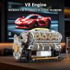 AERFGDE V8 Engine Model Kit That Runs, Build Your Own Mini Visible Car Motor, Physical Science Experiment Building Set for Adults & Teens, STEM Toy Gift Building Blocks Set for 14+, 692Pcs view 2