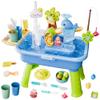 MeXYZ 2026 Upgraded Water Table for Toddlers 1-3, Kids Mini Play Sink Toys with Running Water & Electric Pump, Kitchen Sink Sensory Toy, Fishing Game Outdoor Water Play Table for Kids Ages 4-8, Blue view 1