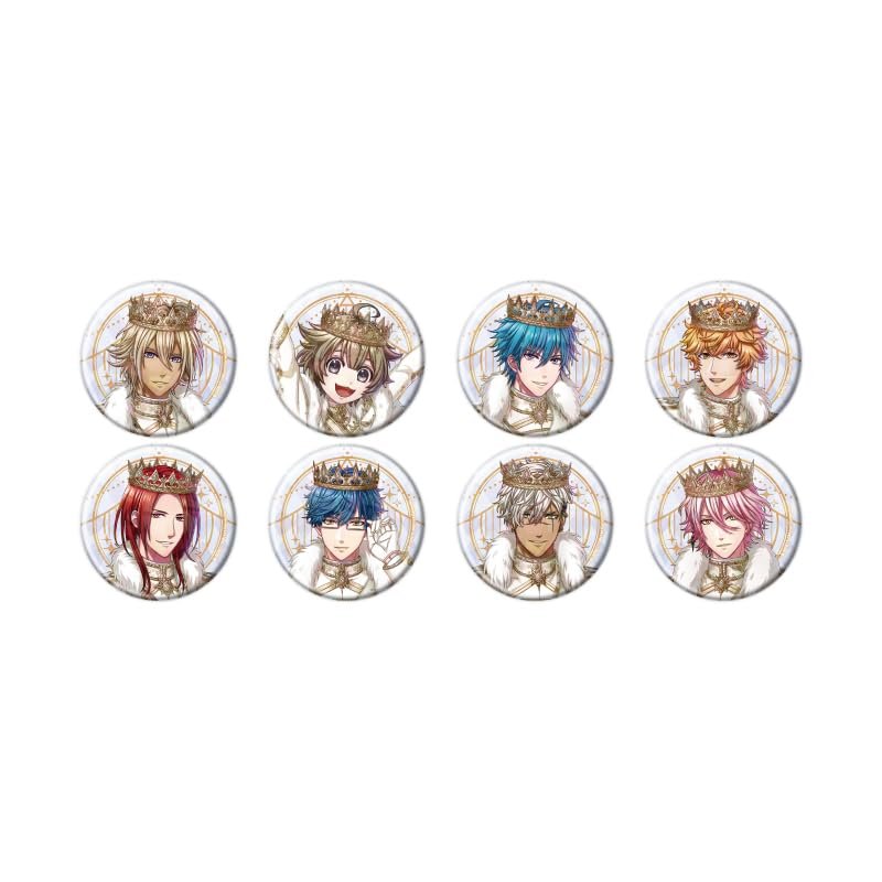 100 Princes Sleeping in The Dream Kingdom 12 Official Illustration Hologram Can Badge 2.2 inches (57 mm) Complete Set of 8 Pieces Box
