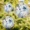 Wind Spinners for Yard Garden, Marine Life Sea Turtles Eight-Clawed Fish 3D Stainless Steel Round Hanging Spinners Indoor Outdoor Kinetic Yard Art,8 Inch, Fish Corals view 2