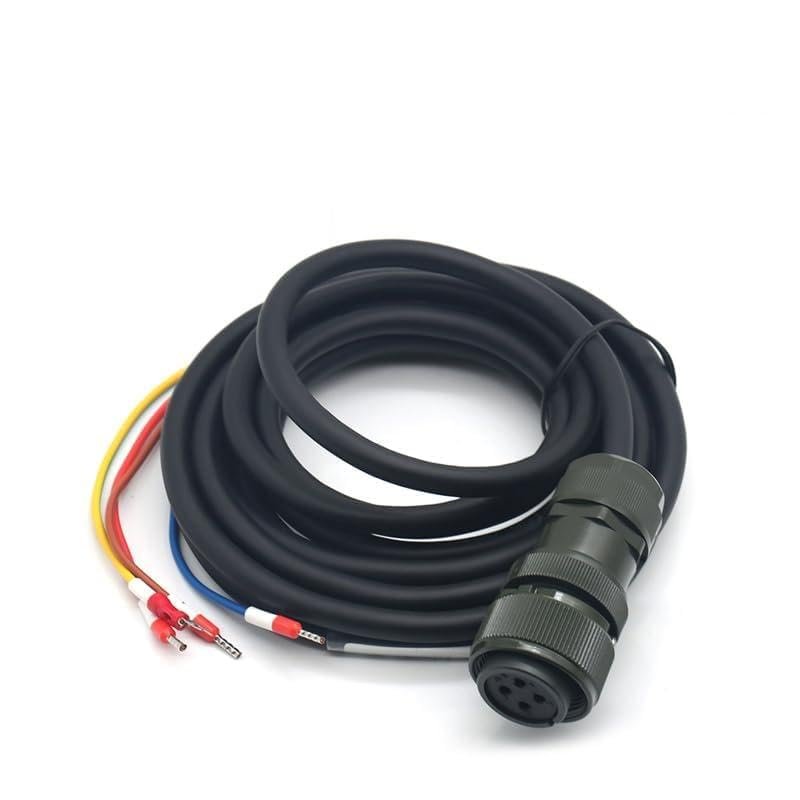 Huayong Servo Motor Power Cable Encoder Cable MR-PWCNS4-3.0M 5.0M for J3 J4 JE Serial 1KW 1.5KW 2KW(10M)