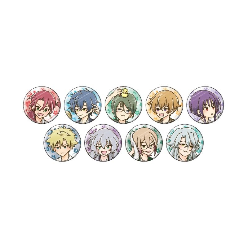 Bisho High School Earth Defense Department High Color! 04 (Graph Art Illustration) Tin Badge Complete Set of 9 Pieces Box