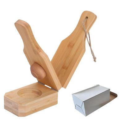 Tressify Ergonomic Wooden Banana Smasher Plantain Press, Natural Wood For Baby Food, Easy Clean, Small Size