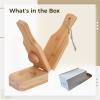 Tressify Ergonomic Wooden Banana Smasher Plantain Press, Natural Wood For Baby Food, Easy Clean, Small Size view 2