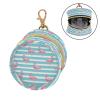 Flamingo Blue Stripe Print Pacifier Holder Case with Clip Pacifier Storage Case Baby Pacifiers Holder Portable for Diaper Bag Newborn Travel Essentials view 2