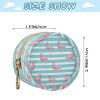 Flamingo Blue Stripe Print Pacifier Holder Case with Clip Pacifier Storage Case Baby Pacifiers Holder Portable for Diaper Bag Newborn Travel Essentials view 3