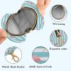 Flamingo Blue Stripe Print Pacifier Holder Case with Clip Pacifier Storage Case Baby Pacifiers Holder Portable for Diaper Bag Newborn Travel Essentials view 4