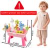 MeXYZ 2026 Upgraded Water Table for Toddlers 1-3, Kids Mini Play Sink Toys with Running Water & Electric Pump, Kitchen Sink Sensory Toy, Fishing Game Outdoor Water Play Table for Kids Ages 4-8, Pink view 2