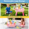 MeXYZ 2026 Upgraded Water Table for Toddlers 1-3, Kids Mini Play Sink Toys with Running Water & Electric Pump, Kitchen Sink Sensory Toy, Fishing Game Outdoor Water Play Table for Kids Ages 4-8, Pink view 3